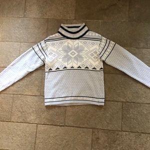Vintage 90's PB Basic blue and white granny sweater